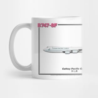 Boeing B747-8F - Cathay Pacific Cargo (Art Print) Mug